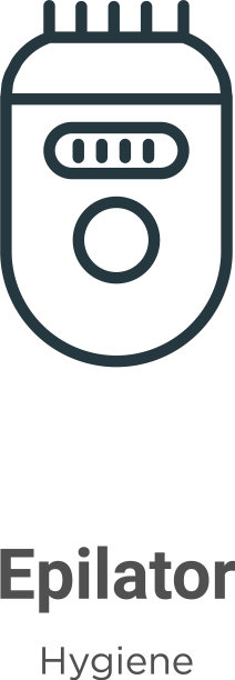 脱毛器轮廓图标细线黑色脱毛器图片下载