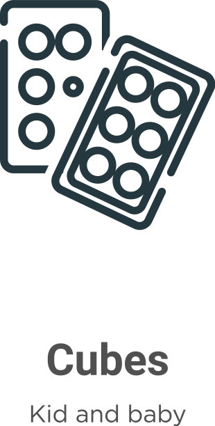 立方体轮廓图标细线黑色立方体图标图片下载