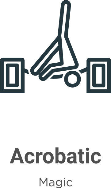 杂技的轮廓图标细线黑色杂技图片下载