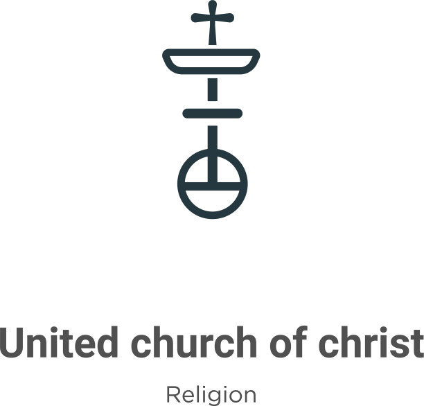 联合教会基督轮廓图标细线图片下载