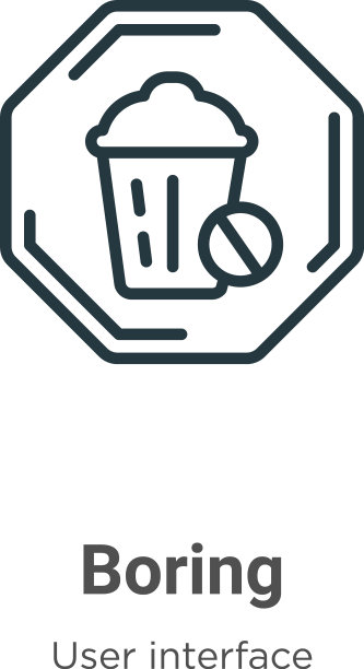 无聊的轮廓图标细线黑色无聊图标图片下载