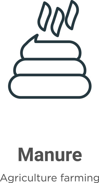 粪肥轮廓图标细线黑色粪肥图标图片下载