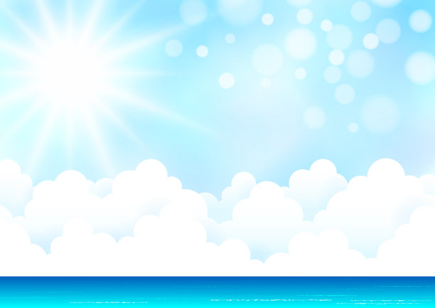 夏季海背景画框图片下载