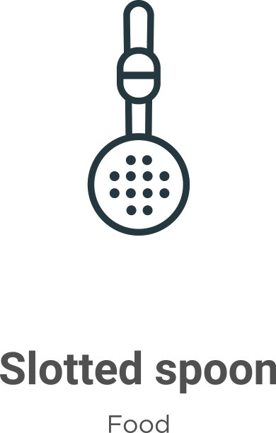 槽勺轮廓图标细线黑色图片下载