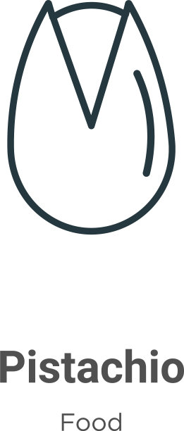 开心果轮廓图标细线黑色开心果图片下载