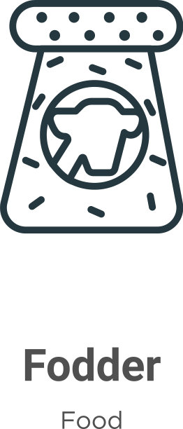 饲料轮廓图标细线黑色饲料图标图片下载