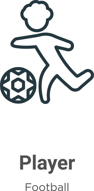 玩家轮廓图标细线黑色玩家图标图片下载