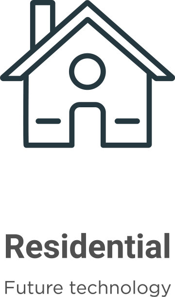 住宅轮廓图标细线黑色图片下载