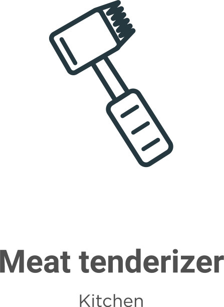 肉嫩化器轮廓图标细线黑肉图片下载