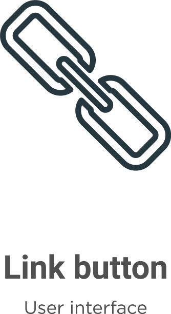 链接按钮轮廓图标细线黑色链接图片下载