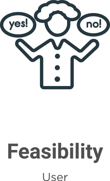 可行性轮廓图标细黑线图片下载
