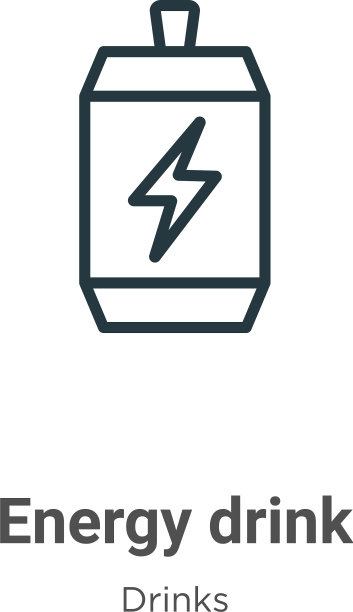 能量饮料轮廓图标细线黑色能量图片下载