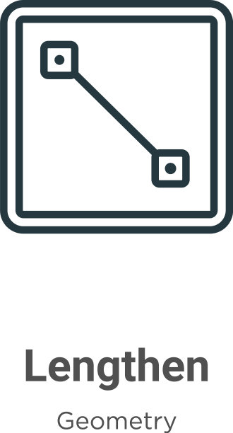 加长轮廓图标细线黑色加长图片下载