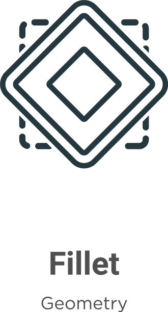 圆角轮廓图标细线黑色圆角图标图片下载