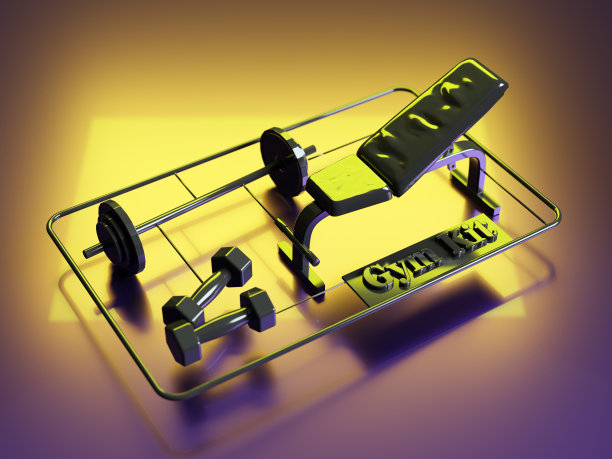 家庭健身房的塑料模型套件图片下载