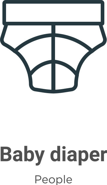 宝宝轮廓图标细线黑宝宝图片下载