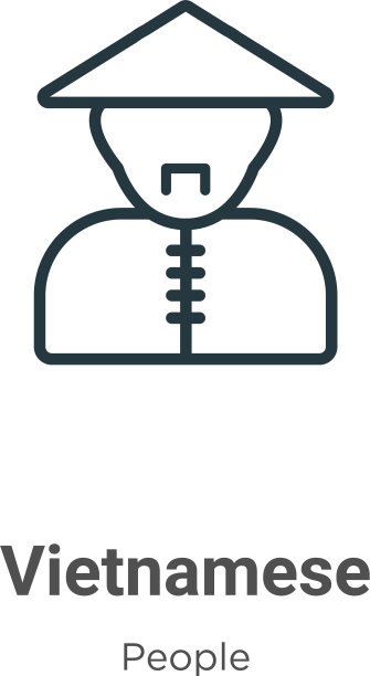 越南轮廓图标细线黑色图片下载