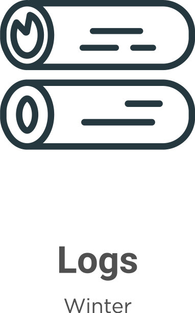 日志轮廓图标细线黑色日志图标平图片下载