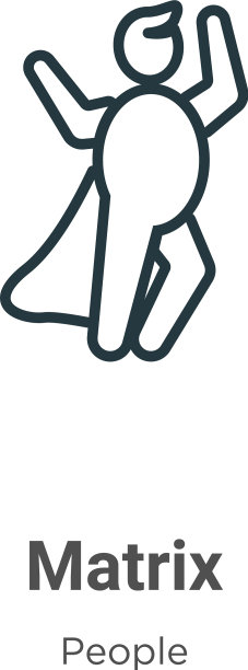 矩阵轮廓图标细线黑色矩阵图标图片下载