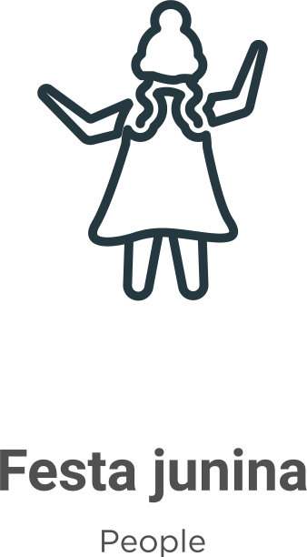 节日朱尼那轮廓图标细线黑色节日图片下载