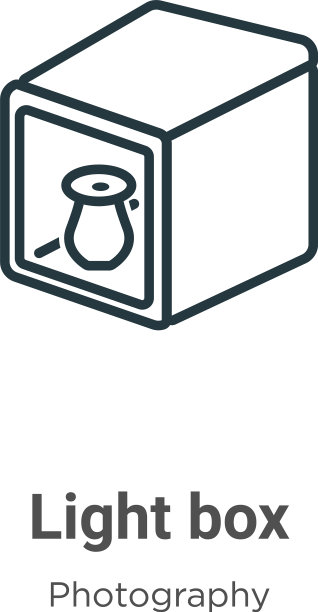 灯箱轮廓图标细线黑灯箱图片下载