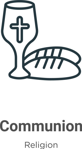 圣餐轮廓图标细线黑色圣餐图片下载