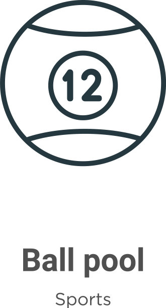 球池轮廓图标细线黑球池图片下载