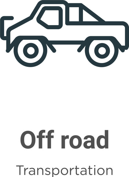 Off road轮廓图标细线黑色Off road图片下载