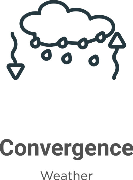 收敛轮廓图标细线黑色图片下载