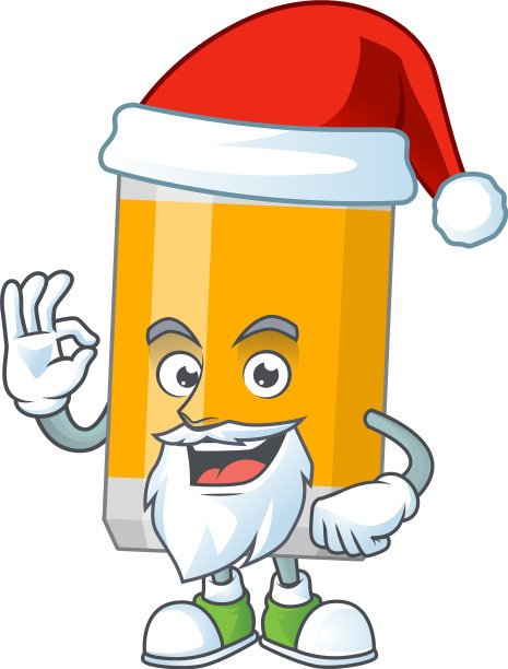 啤酒可以用手指做圣诞老人卡通设计图片下载
