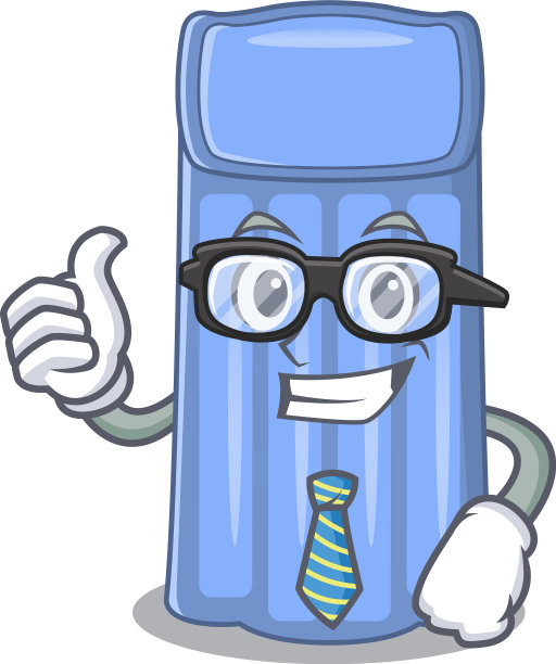 一个优雅的水床垫商人吉祥物图片下载