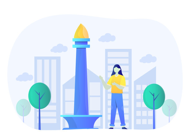 国家纪念碑印度尼西亚平面设计图片下载