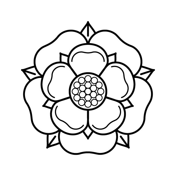 图朵玫瑰的英国矢量插图。图片下载