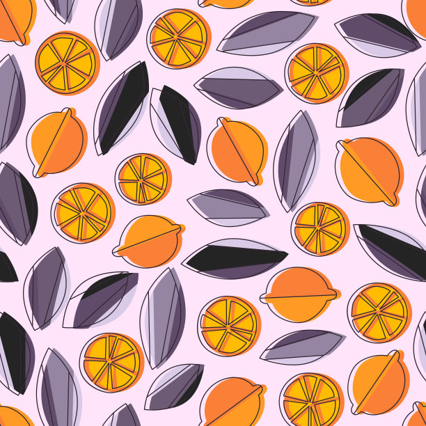 柠檬无缝夏日图案图片下载