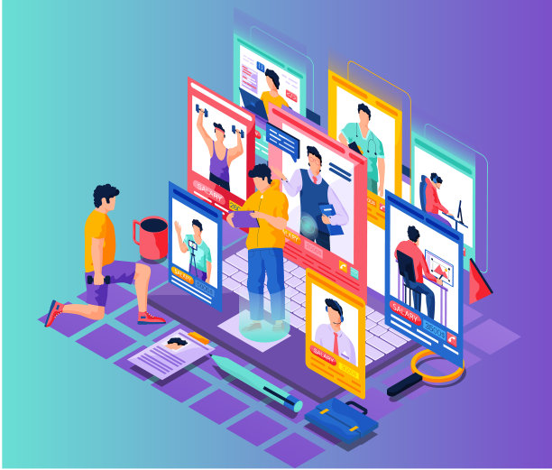 招聘人员正在找职业介绍所的员工图片下载