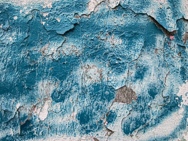 蓝色的油漆。图片下载