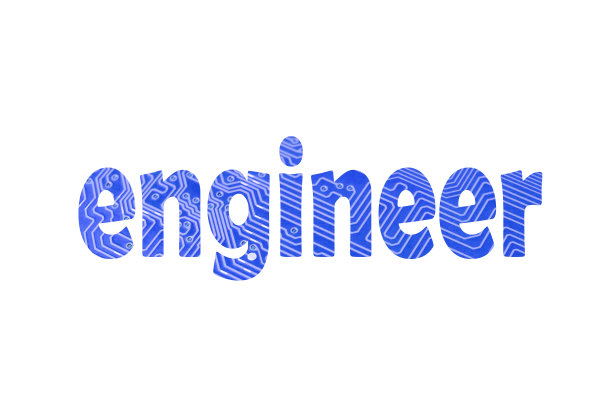 文字工程师制作的印刷电路板隔离在白色上图片下载