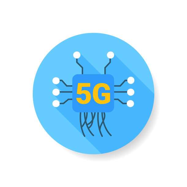5g网络平面图标颜色图片下载