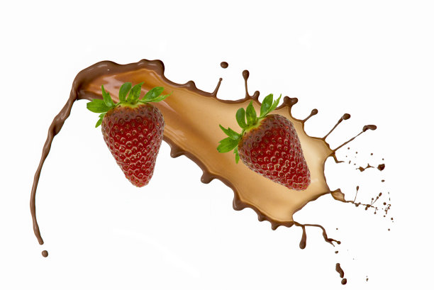 草莓巧克力酱图片下载