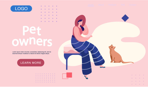 宠物主人登陆页面模板快乐女人在图片下载
