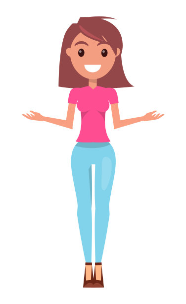 一个穿着高跟鞋的年轻女孩摆出弯腰的姿势图片下载