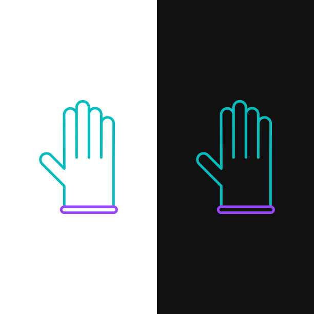 行医用橡胶手套图标隔离白色图片下载