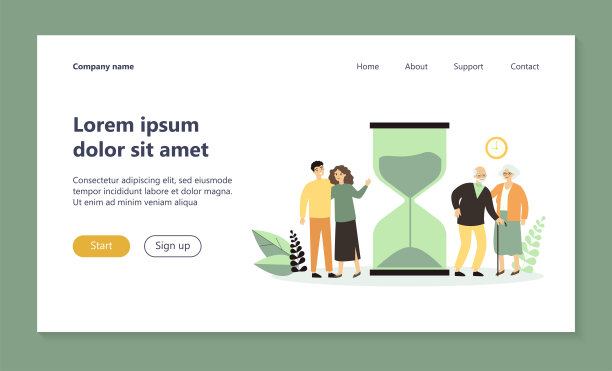 年轻人和老年人的时间图片下载