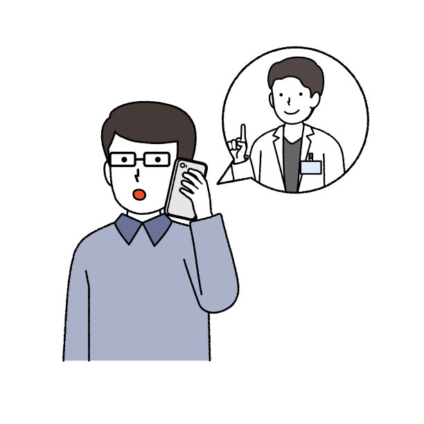 通过电话进行医疗咨询的人图片下载