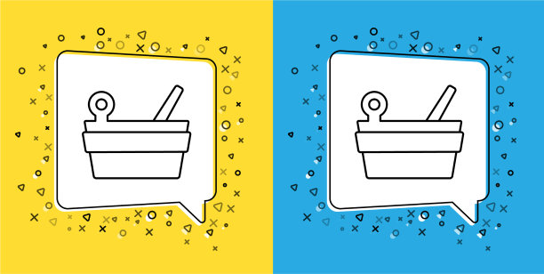 设置线蒸桑拿桶和钢包图标隔离图片下载