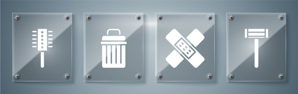 套刮胡刀交叉绷带石膏垃圾图片下载