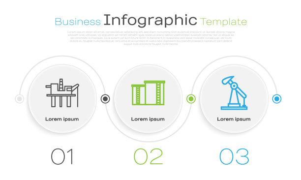 在海上石油工业中架设输油平台图片下载