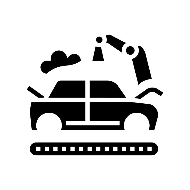 防腐处理字形图标矢量插图图片下载