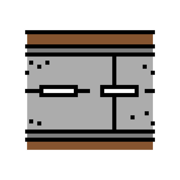 道路混凝土颜色图标矢量插图图片下载