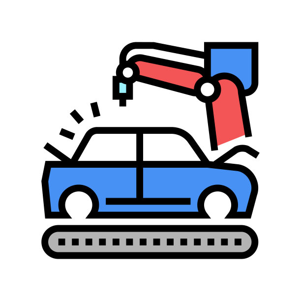 完成绘制车身颜色图标矢量插图图片下载